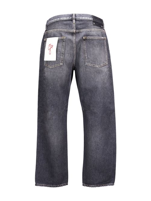 Jeans lavati a gamba larga con toppa Golden Goose | GMP01186P00099490100